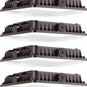 100W LED Canopy Lights 4 Pack, Selectable Wattage & 3CCT, IP65 Commercial Lighting